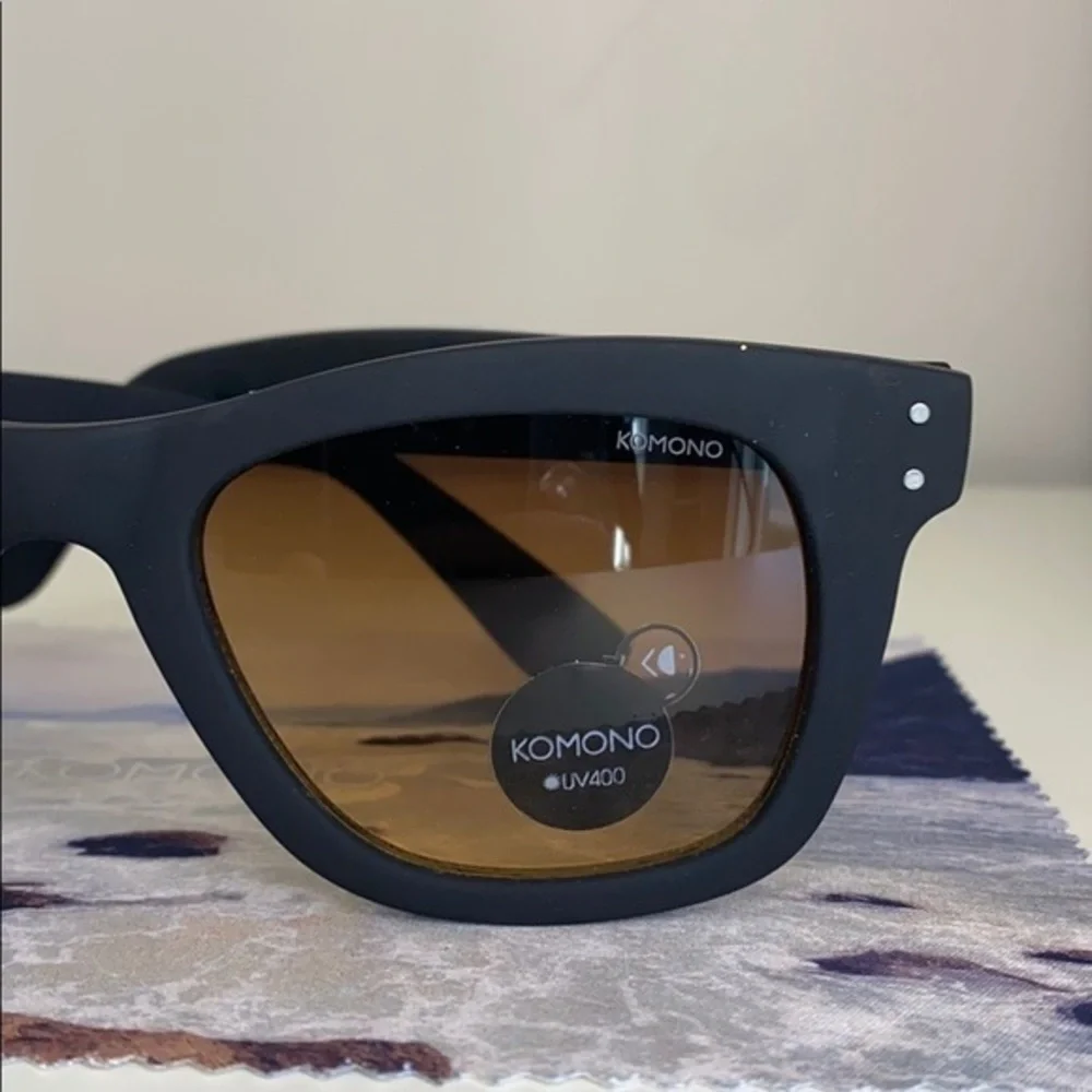 Komono New Allen Black Rubber Sunglasses